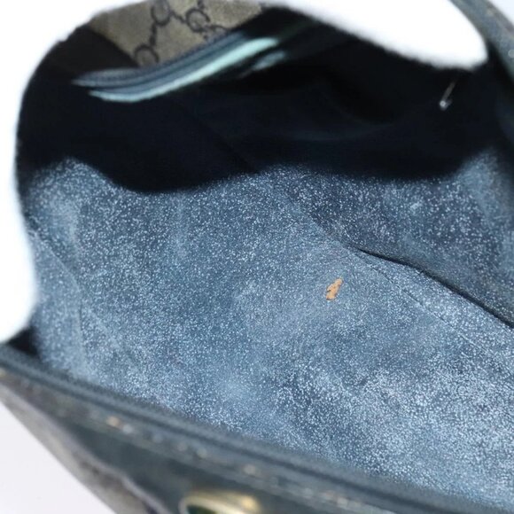 GUCCI GG Supreme Sherry Line Shoulder Bag PVC Navy Gold 10 2 8840 Auth 127091 - Picture 13 of 16